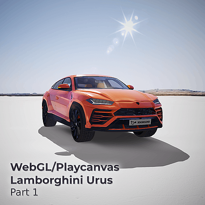 Creation of the Lamborghini Urus project (WebGL-Playcanvas). Part 1.