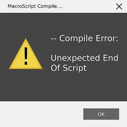 Ошибка Unexpected end of script