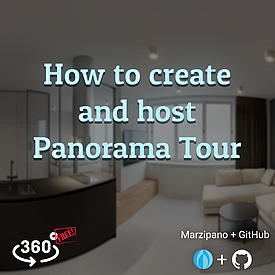 Free service and hosting for 360 panorama tours (Marzipano + GitHub) - How to create a panorama tour and host for free without ads and logos. We use the Marzipano + GitHub.