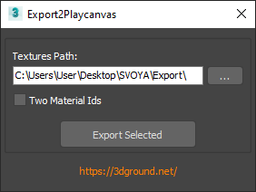 export2playcanvas script