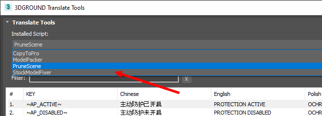 select for translate