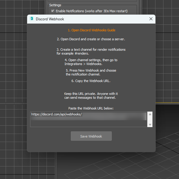 3ds Max Notifications